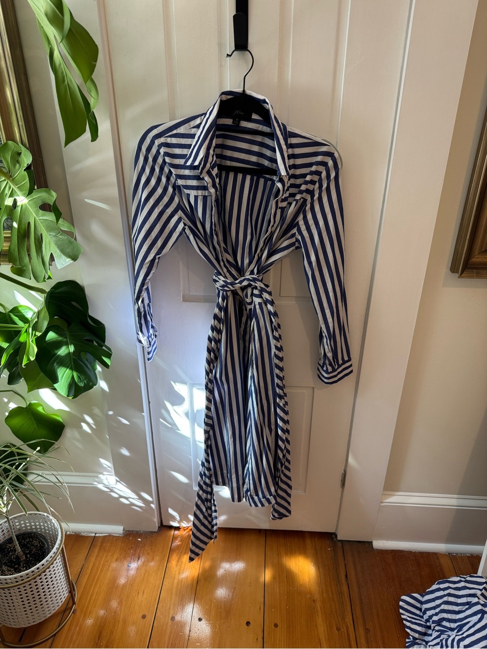 JCrew striped shirt dress